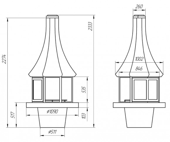 Камин RGrill LOFT-27/1